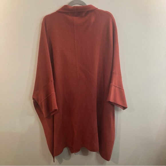 MARLA WYNNE O/S Cotton Blend Oversized Pockets Buttoned Poncho Cardigan NEW - Picture 9 of 11